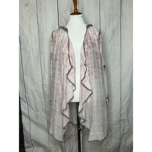 Soft‎ Surroundings  Lightweight Plaid Hooded Top Size S - Picture 3 of 13